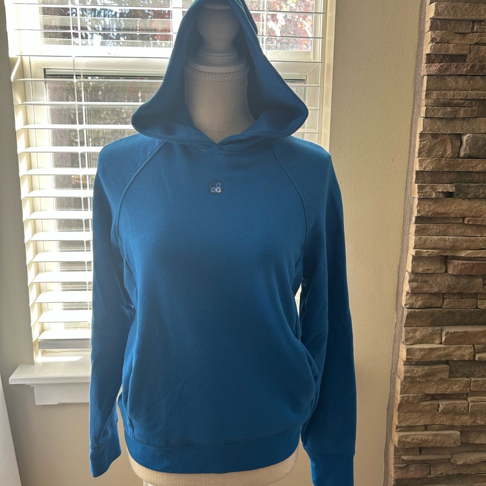 G/FORE Women's Fore French Terry Hooded Sweatshirt-Vibrant Blue-Size XS NWT - Picture 6 of 7